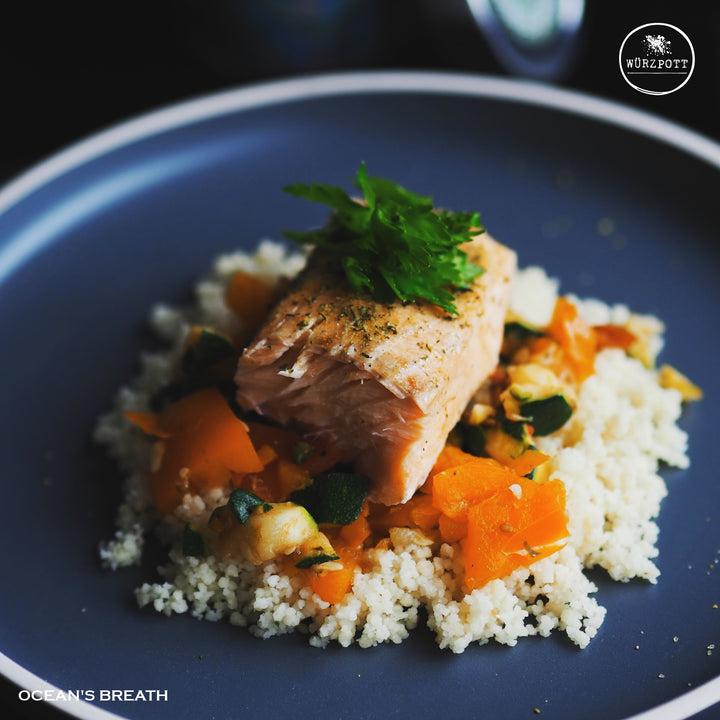 Lachs Couscous Gemüse