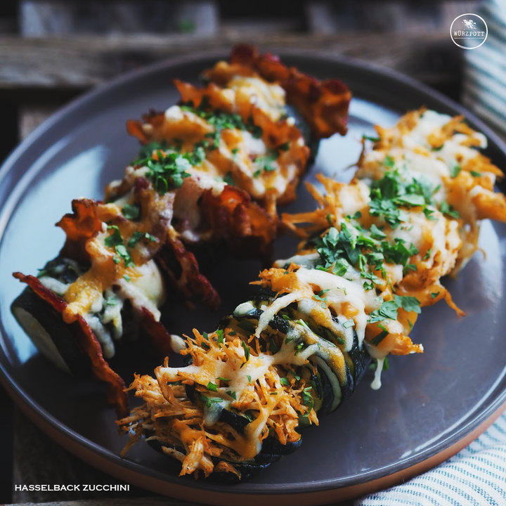 Hasselback Zucchini